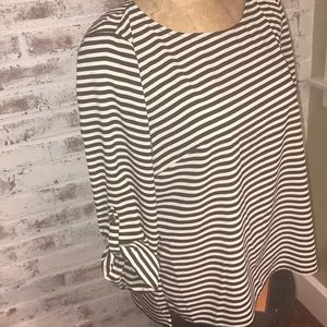 Calvin Klein black and white striped shirt